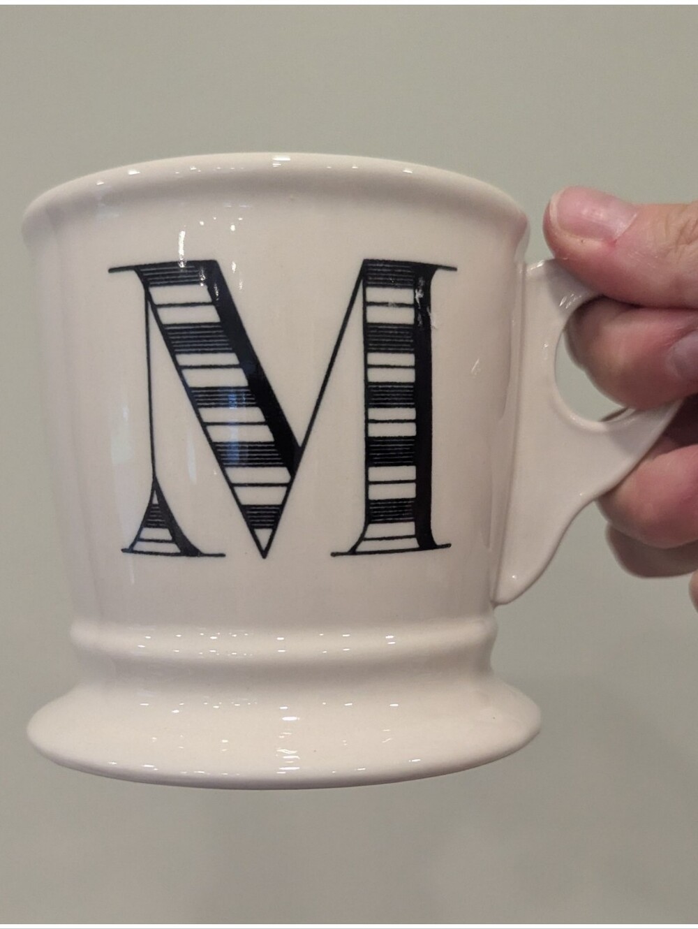 Anthropologie Monogram M Ceramic Coffee Tea Mug